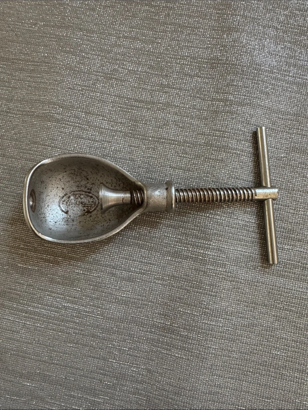 Androck Products Vintage Mid-Century Cast Aluminum screw-style nutcracker